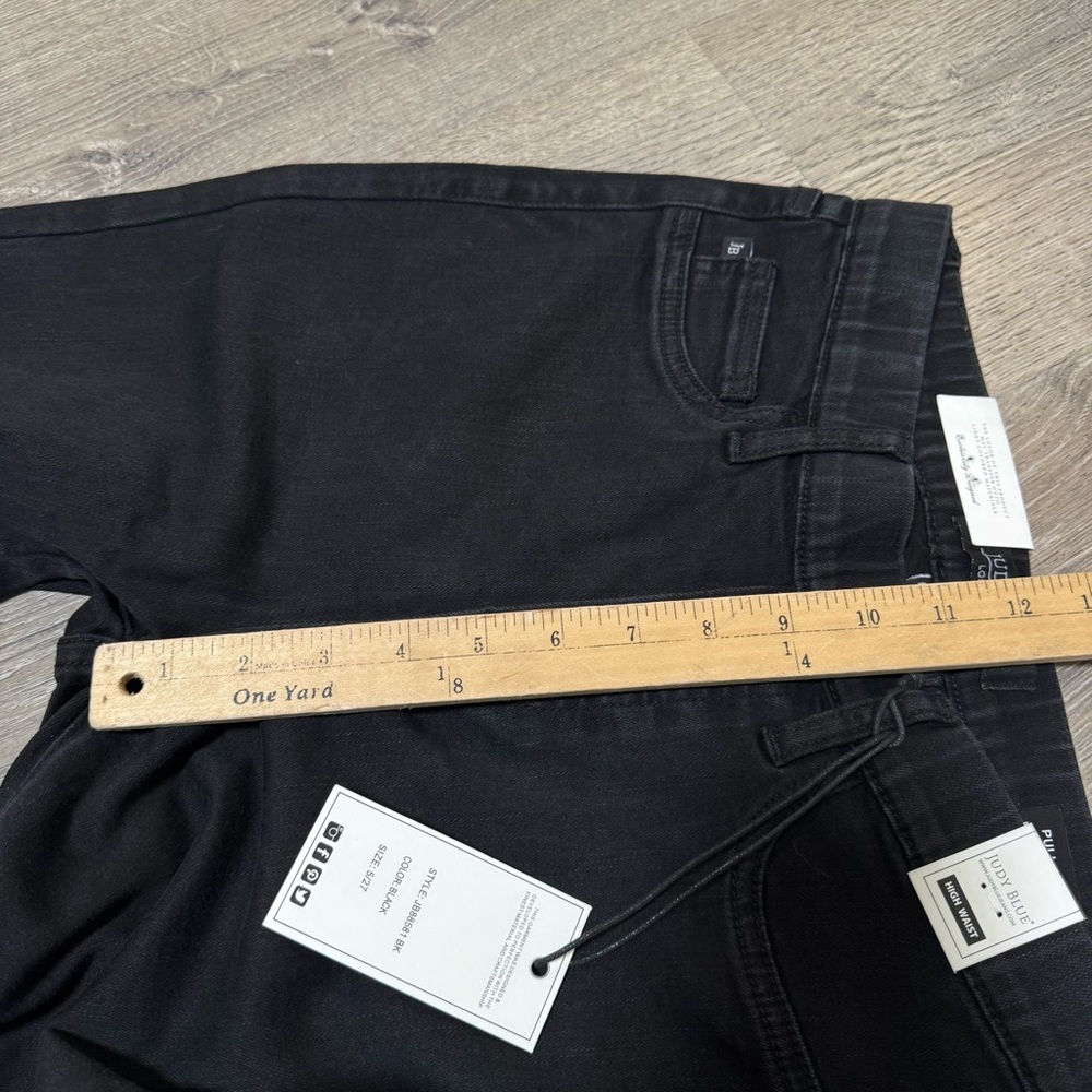 NEW JUDY BLUE pull on skinny jeans in black 5/27 high rise - Picture 11 of 11
